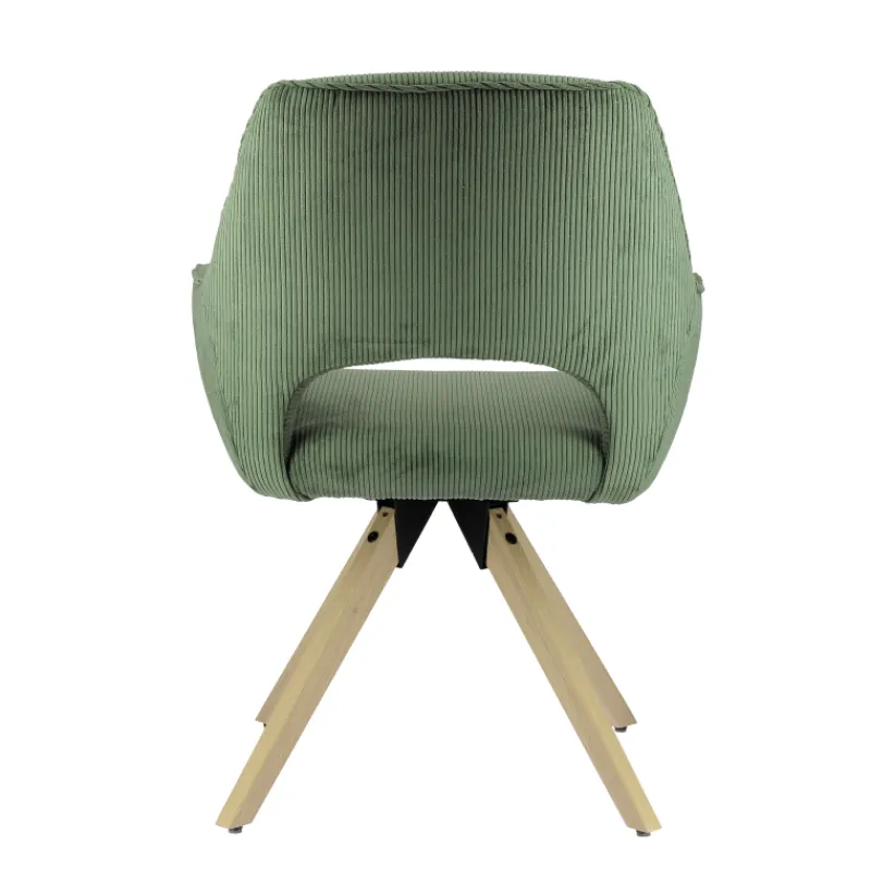 Marius Fauteuil cocooning en tissu avec pieds bois massif> Chaise De Salle à Manger|Chaise Salon