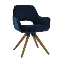 Marius Fauteuil cocooning pivotant en tissu avec pieds bois> Chaise De Salle à Manger|Chaise De Bureau