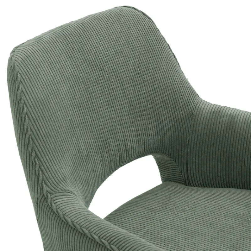 Marius Fauteuil cocooning pivotant en tissu avec pieds bois> Chaise De Salle à Manger|Chaise De Bureau