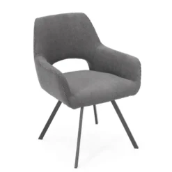 Marius Fauteuil cosy en tissu avec pieds en métal> Chaise De Salle à Manger|Chaise De Bureau