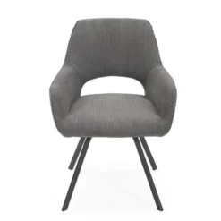 Marius Fauteuil cosy en tissu avec pieds en métal><noscript><img width=