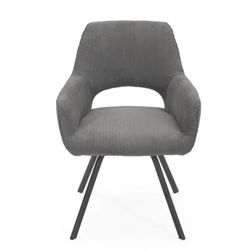 Marius Fauteuil cosy en tissu avec pieds en métal> Chaise De Salle à Manger|Chaise De Bureau