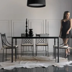 Jayso Marsella Chaise provençale en métal> Chaise De Cuisine|Chaise De Salle à Manger