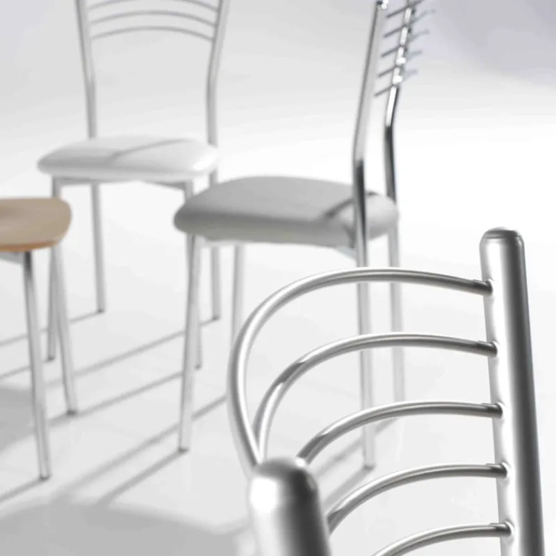 Bailen Marta Chaise de cuisine en métal avec assise rembourrée> Chaise De Cuisine
