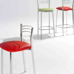 Bailen Marta Tabouret snack de cuisine en métal assise rembourrée><noscript><img width=