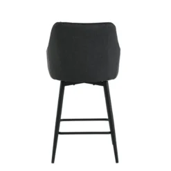 MartinTabouret snack pivotant avec accoudoirs en tissu recyclé et pieds en métal><noscript><img width=