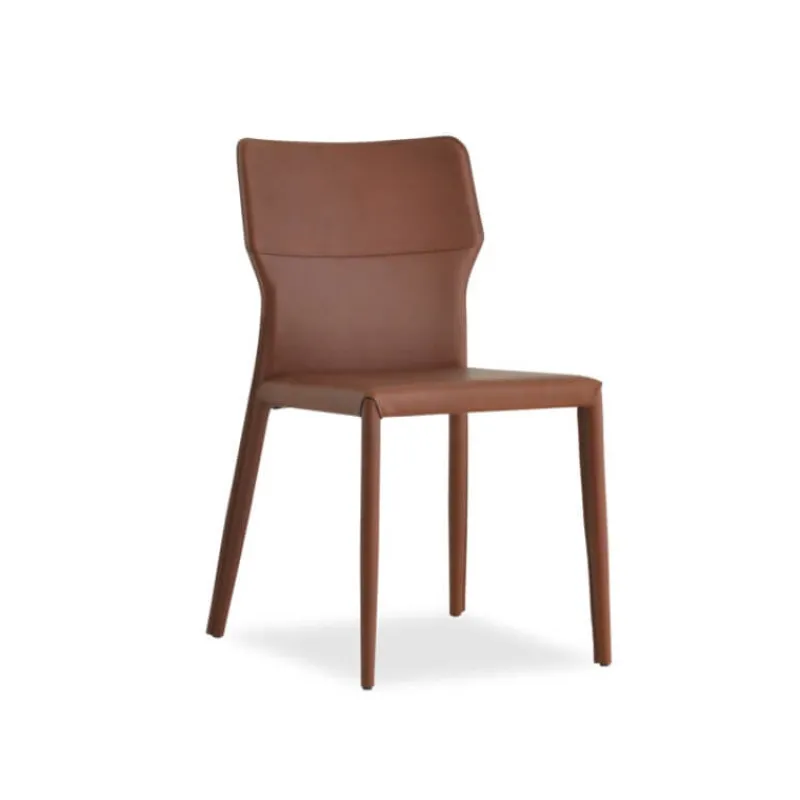 Airnova Maryl Chaise gainée contemporaine en croûte de cuir> Chaise De Salle à Manger
