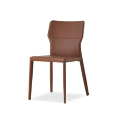 Airnova Maryl Chaise gainée contemporaine en croûte de cuir> Chaise De Salle à Manger