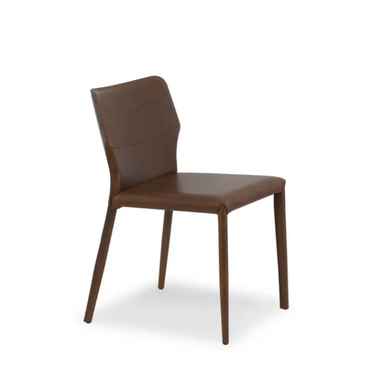 Airnova Maryl Chaise gainée contemporaine en croûte de cuir> Chaise De Salle à Manger