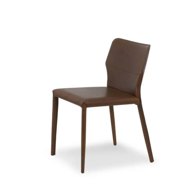 Airnova Maryl Chaise gainée contemporaine en croûte de cuir> Chaise De Salle à Manger