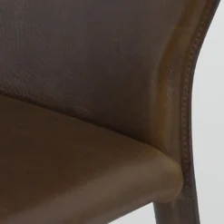 Airnova Maryl Chaise gainée contemporaine en croûte de cuir><noscript><img width=