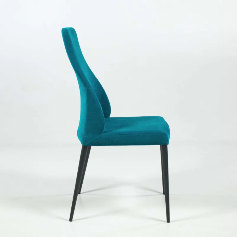 Europea Mathilde Chaise de salle à manger italienne moderne en tissu et métal> Chaise De Salle à Manger