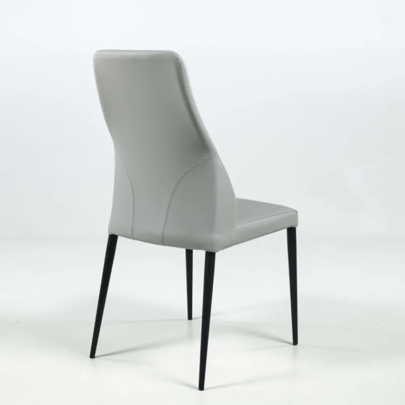 Europea Mathilde Chaise de séjour moderne italienne en synthétique et pieds en métal> Chaise De Cuisine|Chaise De Salle à Manger