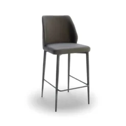 Europea Mathilde Tabouret snack moderne rembourré pieds en métal><noscript><img width=