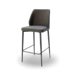 Europea Mathilde Tabouret snack moderne rembourré pieds en métal><noscript><img width=