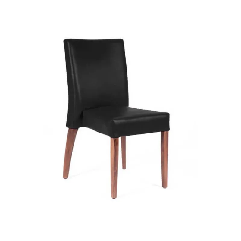 Sessio Matias stack Chaise confortable empilable en simili avec pieds en bois> Chaise De Cuisine|Chaise De Salle à Manger