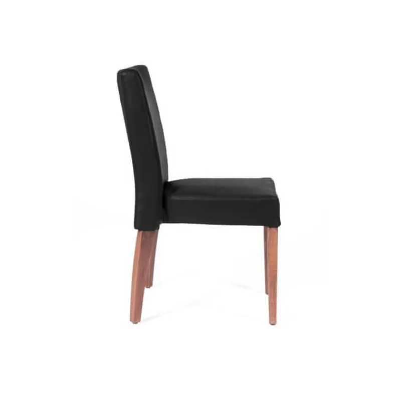 Sessio Matias stack Chaise confortable empilable en simili avec pieds en bois> Chaise De Cuisine|Chaise De Salle à Manger