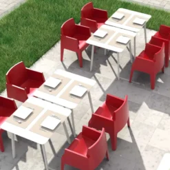 Maya Table carrée en stratifié><noscript><img width=
