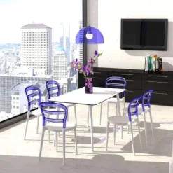 Maya Table de cuisine rectangulaire en stratifié><noscript><img width=