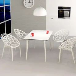 Maya Table de cuisine rectangulaire en stratifié><noscript><img width=