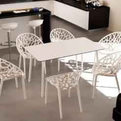 Maya Table de cuisine rectangulaire en stratifié><noscript><img width=