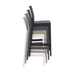 Maya Tabouret de bar empilable en polypropylène><noscript><img width=