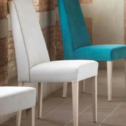 Lujosa Mila Chaise contemporaine en tissu avec assise rembourrée><noscript><img width=