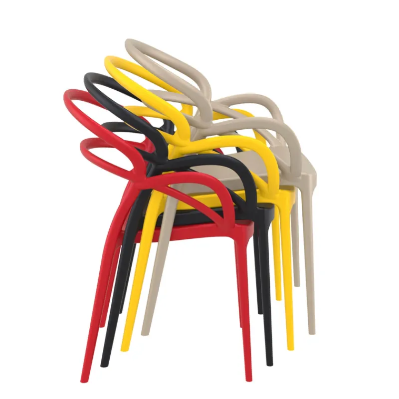 Mila Fauteuil design empilable en polypropylène> Chaise De Cuisine|Chaise De Salle à Manger