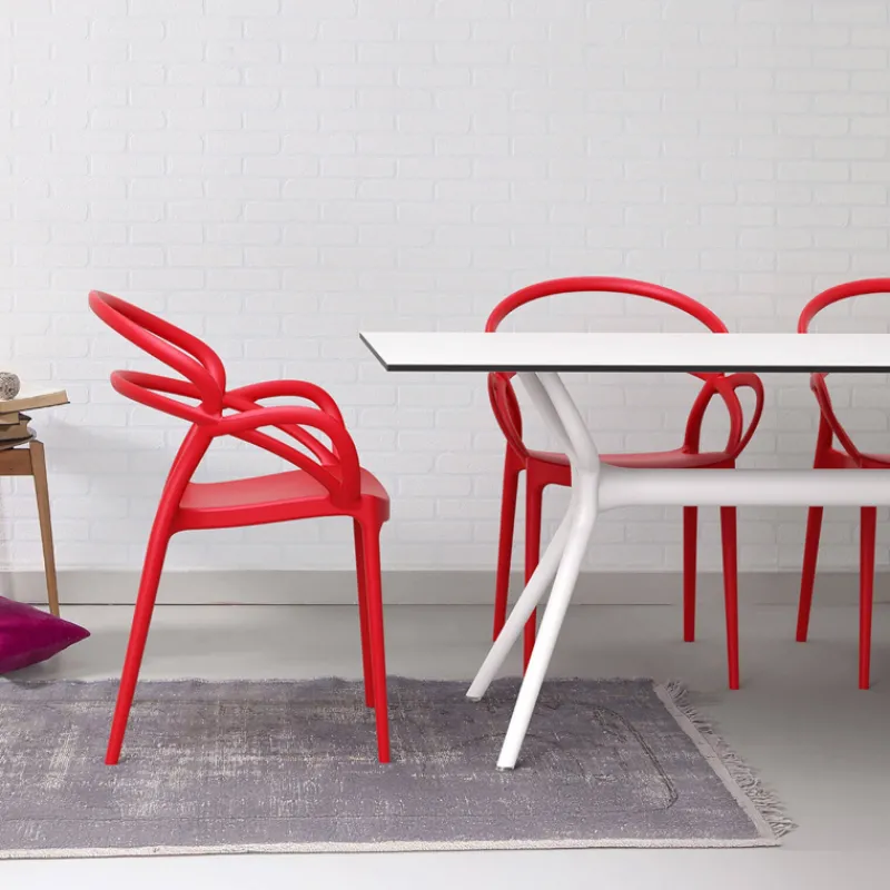 Mila Fauteuil design empilable en polypropylène> Chaise De Cuisine|Chaise De Salle à Manger