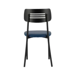 Perfecta Miro 2 Chaise de cuisine en simili rembourrée avec pieds et dossier strié en métal><noscript><img width=