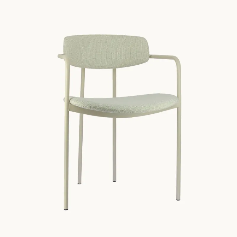 Perfecta Mirror Chaise moderne en tissu avec accoudoirs et pieds en métal> Chaise De Salle à Manger|Chaise Salon