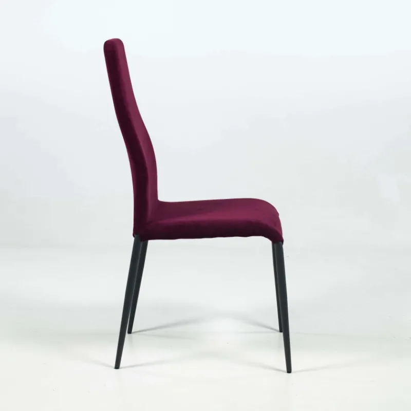 Europea Mirta Chaise de séjour moderne en tissu et pieds en métal> Chaise De Salle à Manger