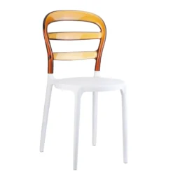 Miss Bibi Chaise moderne en polycarbonate transparent et polypropylène><noscript><img width=