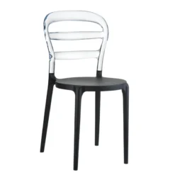 Miss Bibi Chaise moderne en polycarbonate transparent et polypropylène><noscript><img width=