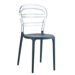 Miss Bibi Chaise moderne en polycarbonate transparent et polypropylène><noscript><img width=