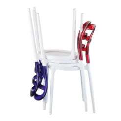 Miss Bibi Chaise moderne en polycarbonate transparent et polypropylène><noscript><img width=