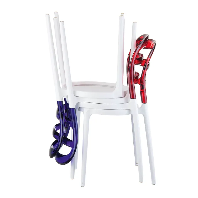 Miss Bibi Chaise moderne en polycarbonate transparent et polypropylène> Chaise De Cuisine|Chaise De Salle à Manger