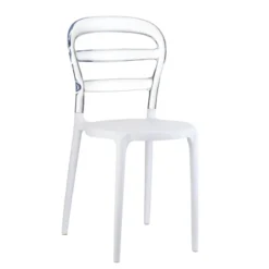 Miss Bibi Chaise moderne en polycarbonate transparent et polypropylène><noscript><img width=