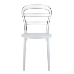 Miss Bibi Chaise moderne en polycarbonate transparent et polypropylène><noscript><img width=