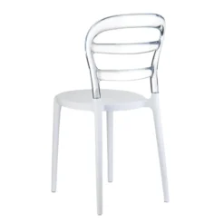 Miss Bibi Chaise moderne en polycarbonate transparent et polypropylène><noscript><img width=