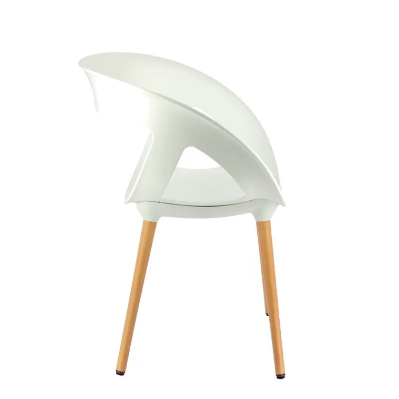 Moema Fauteuil design italien coque ajourée en technopolymère et pieds en bois> Chaise De Cuisine|Chaise De Salle à Manger