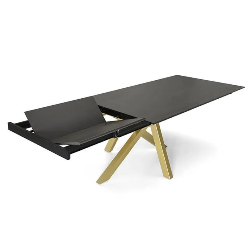 Pure design Moon Table design extensible en Dekton avec pied central> Table De Salle à Manger