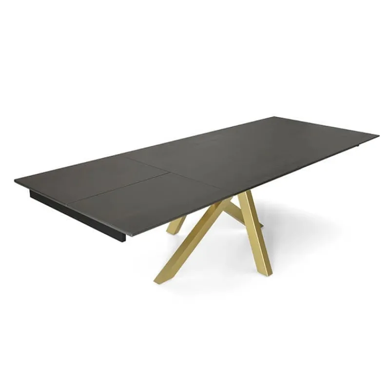 Pure design Moon Table design extensible en Dekton avec pied central> Table De Salle à Manger
