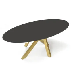 Pure design Moon Table design ovale en dekton pied central><noscript><img width=