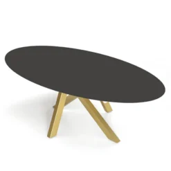 Pure design Moon Table design ovale en dekton pied central><noscript><img width=