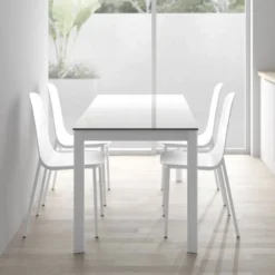 Cancio Multiplus Table sur mesure en verre avec pieds en métal> Table De Cuisine|Table De Salle à Manger