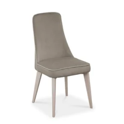 Europea Nadine Chaise de salle à manger en tissu et pieds en bois fabriquée en Italie> Chaise De Salle à Manger|Chaise Salon