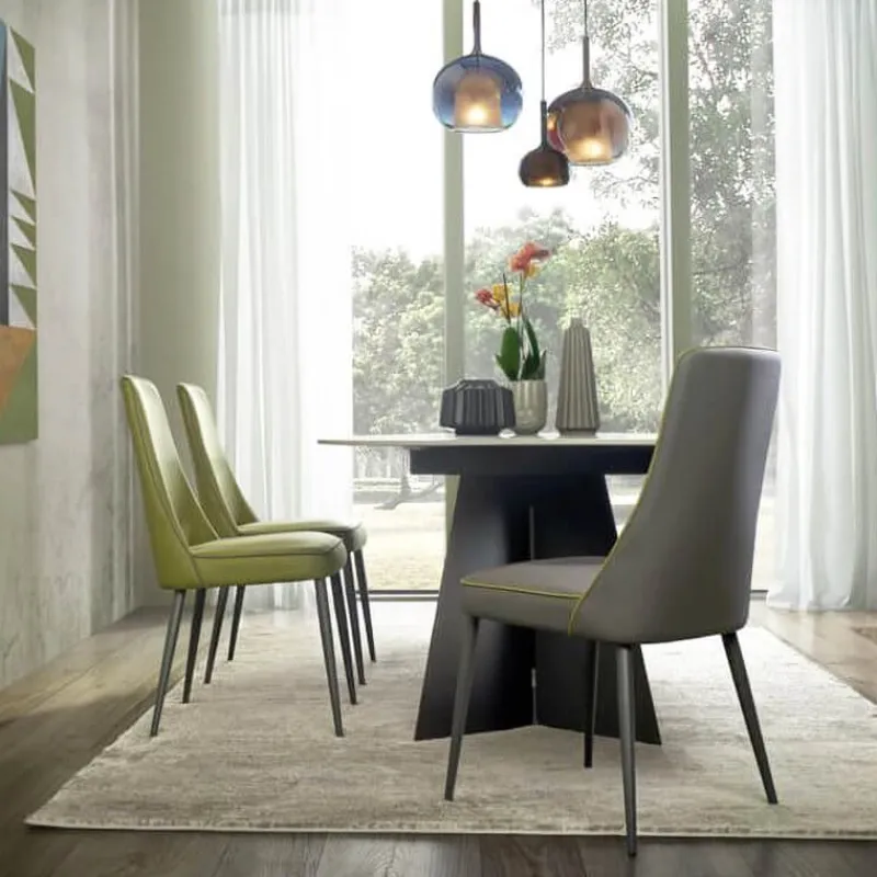 Europea Nadine Chaise de salle à manger avec pieds métal> Chaise De Cuisine|Chaise De Salle à Manger