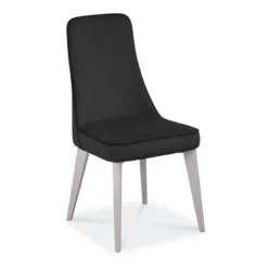 Europea Nadine Chaise de salle à manger italienne en synthétique et pieds en bois massif> Chaise De Cuisine|Chaise De Salle à Manger