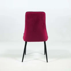 Europea Nadine Chaise de salle à manger italienne en tissu et pieds en métal><noscript><img width=